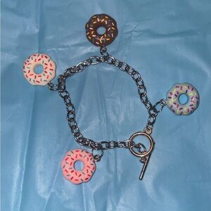Handmade donuts, charm bracelet